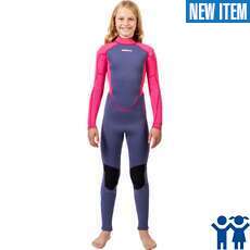 Gul Junior Response NatuR 3/2mm Backzip Wetsuit  - Blue/Pink