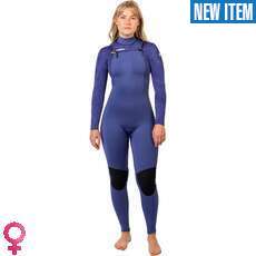 Gul Womens Echo NatuR 3/2mm Chestzip Flatlock Wetsuit  - Blue/Tie RE1328