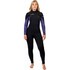 Gul Womens Flexor Yulex 5/4mm BS Chestzip Wetsuit - Black / Tie Bird FX1227