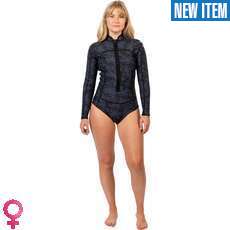 Gul Womens Luna7 Yulex 2mm Springsuit Wetsuit 2026 - Black/ScatterPalm LA4304