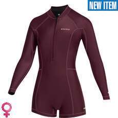 Mystic Womens Lunar 2/2mm Front-Zip Springsuit - Oxblood Red