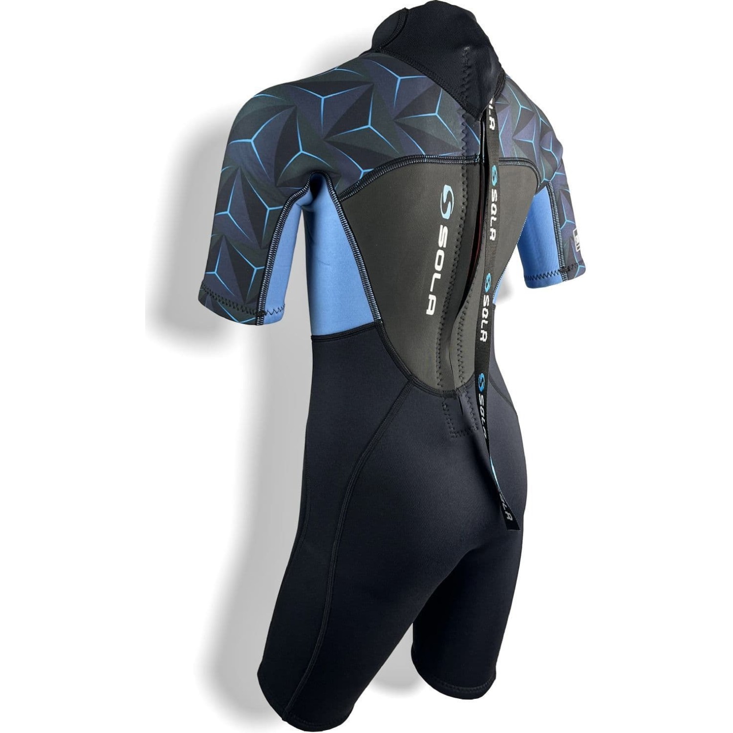 Sola Junior Storm 3/2mm Shorty Wetsuit - Blue Steel A1723