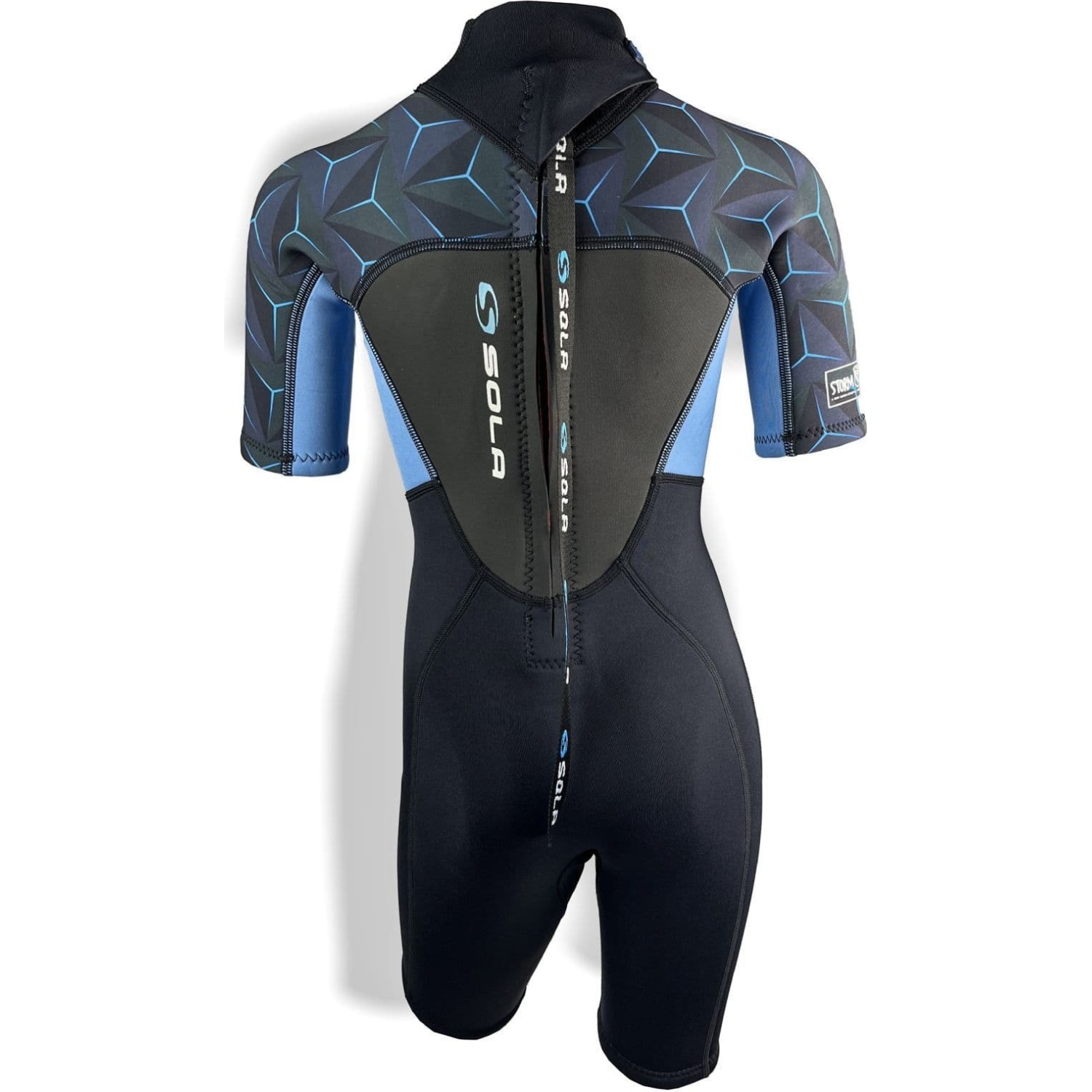 Sola Junior Storm 3/2mm Shorty Wetsuit - Blue Steel A1723