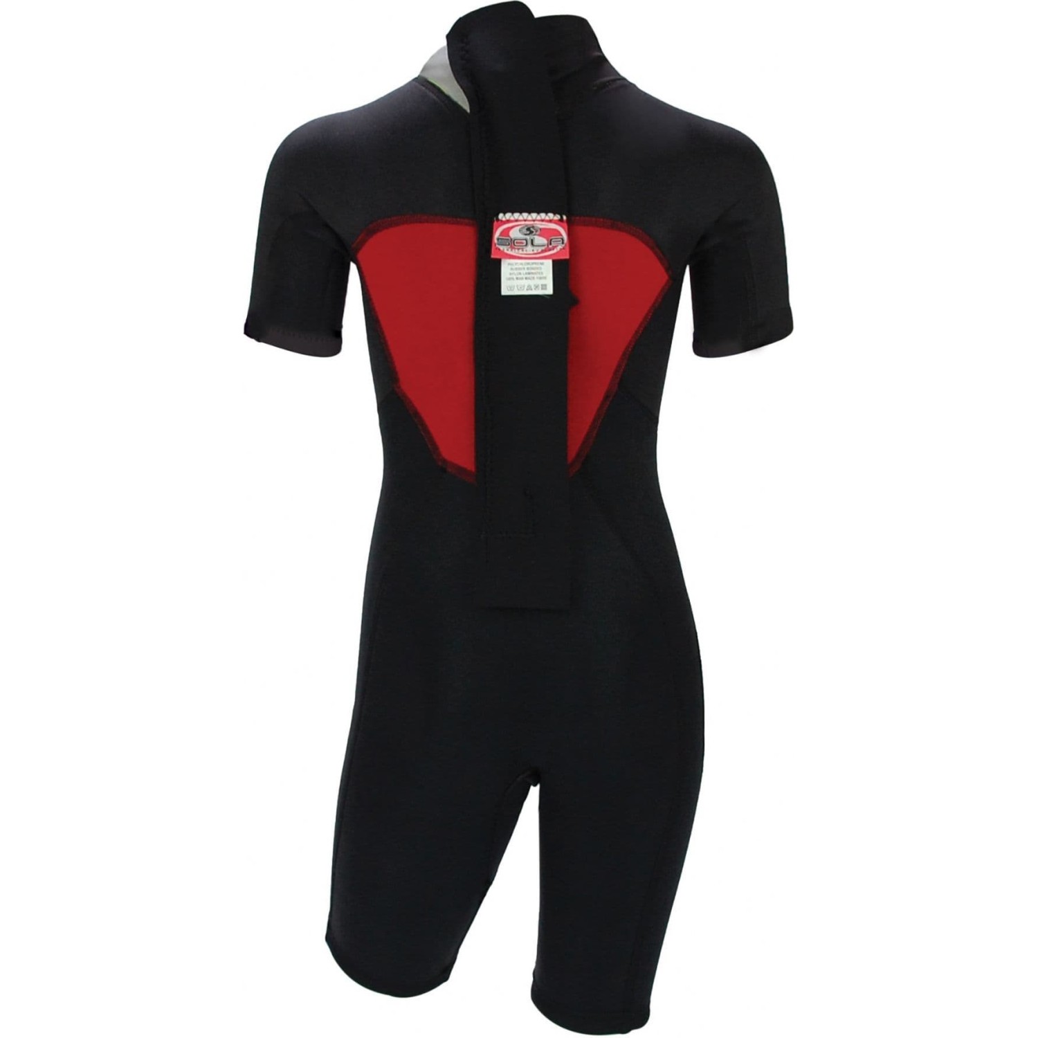 Sola Junior Storm 3/2mm Shorty Wetsuit - Red Blue A1723