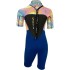 Sola Junior Storm 3/2mm Shorty Wetsuit - Blue Tie Dye A1723