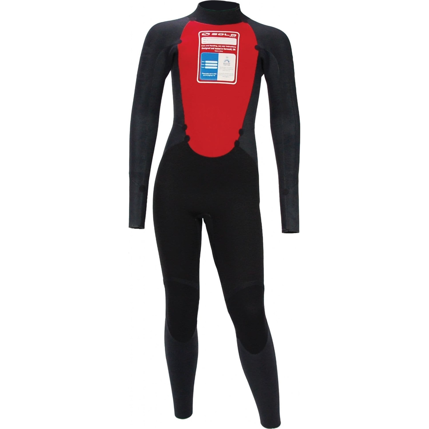 Sola Kids Fire 5/4mm Back Zip Wetsuit - Asphalt/Lime A1508