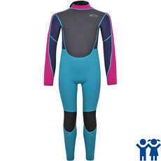 Typhoon Storm3 Girls 3/2mm Wetsuit - Aqua/Fuschia 250927 Typhoon Storm3 Girls 3/2mm Wetsuit - Aqua/Fuschia 250927