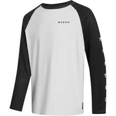 Mystic Bolt Longsleeve Rash Vest  - White/Black 240157