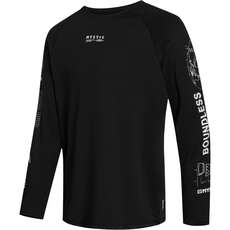 Mystic Tactic Longsleeve Rash Vest  - Black 240166