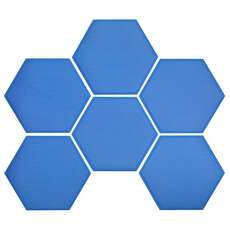 Seadek Hex Pads - 150mm Non Slip Self Adhesive Hex Pads 3mm - Blue [6 Pack]