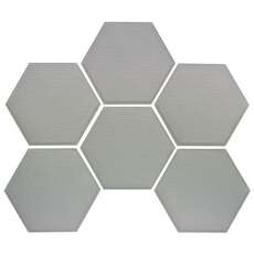 Seadek Hex Pads - 150mm Non Slip Self Adhesive Hex Pads 3mm - Lt Grey [6 Pack]