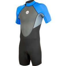 Alder Impact 3/2mm Backzip Shorty Wetsuit - Royal Blue  - WS21MIS