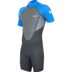 Alder Impact 3/2mm Backzip Shorty Wetsuit - Royal Blue  - WS23MIS