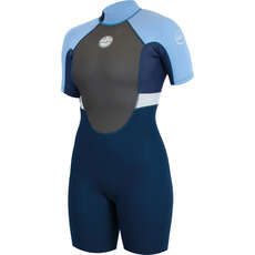 Alder Womens Impact 3/2mm Flatlock Shorty Wetsuit 2023 - Blue WS22WIS