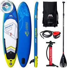 Aquamarina BEAST Inflatable Paddle Board SUP Package - Blue/Yellow Aquamarina BEAST Inflatable Paddle Board SUP Package - Blue/Yellow