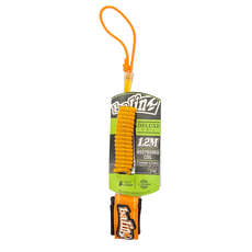 Balin Deluxe Coiled Bodyboard Wrist Leash - Orange