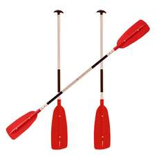 Bravo Convertible Kayak or Canoe Paddle - Red