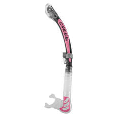 Cressi Alpha Ultra Dry Snorkel - Black/Pink