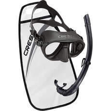 Cressi Calibro Corsica Mask & Snorkel Set - Black