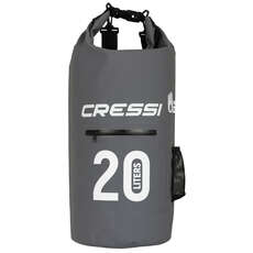 Cressi Dry Bag Back Pack with Zip Pocket - 20L - Grey