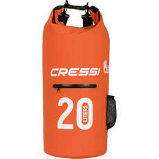 Cressi Dry Bag Back Pack with Zip Pocket - 20L - Orange