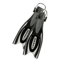 Cressi Frog Plus Scuba Dive Fins - Black/Silver