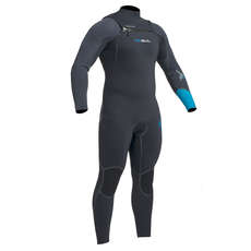 Gul FLEXOR III 5/4 Chest Zip Blindstitch Wetsuit - Black/Graphite