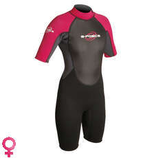 Gul Flatlock Shorti 3mm Womens G-Force Wetsuit - Blk/Pnk [10]