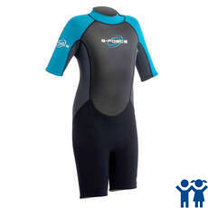 Gul Junior G-FORCE 3mm Flatlock Shorty Wetsuit - Black/Zafer