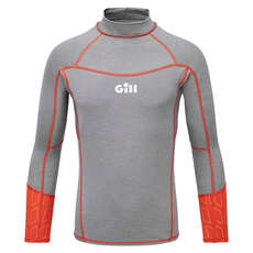 Gill Junior ECO Long Sleeve Rash Vest  - Grey Melange 5025J