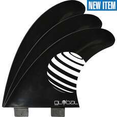 Global FCS Compatible Surfboard Fin Set - Black