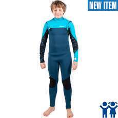 Gul Junior RESPONSE 5/4mm Chestzip Backzip Wetsuit - Navy/Cyan