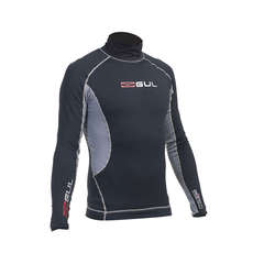 Gul Evotherm Flatlock Long Sleeve Rash Guard - Black/Grey