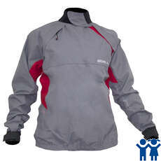 Gul Junior Gamma Waterproof / Breathable Spray Top - Grey/Red