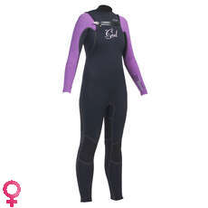 Gul Womens PROFILE CZ 3/2mm Blind Stitch Wetsuit - Grey / Iris Gul Womens PROFILE CZ 3/2mm Blind Stitch Wetsuit - Grey / Iris