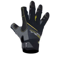 Gul Junior Summer Full Finger Sailing Gloves 2023 - Black/Yellow