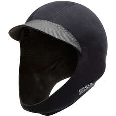 Gul Peaked 3mm Metalite Peaked Surf Cap- Black - HO0313-B8