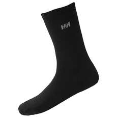 Helly Hansen Everyday Wool Socks - Black - Pack of 2