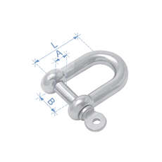 Holt A4 Stainless Steel Dee Shackles