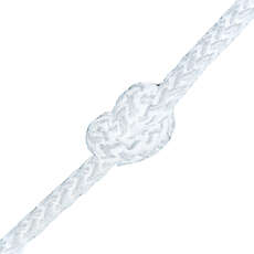 4mm Kingfisher Standard 8 Plait Polyester - White / Metre