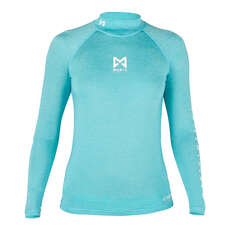 2023 Magic Marine Womens Cube Long Sleeve Rashvest - Blue Melee MM081011