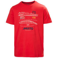 Musto Flying Dutchman T-Shirt - Red - LMTS092-169