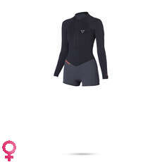 Mystic Womens DIVA 3/2mm GBS Longarm FZ Super Shorty - Black Mystic Womens DIVA 3/2mm GBS Longarm FZ Super Shorty - Black