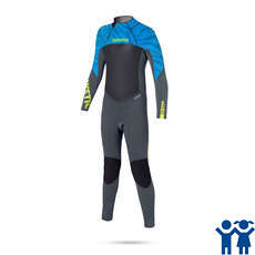 Mystic Star 3/2mm Backzip Junior Wetsuit - Blue Zebra