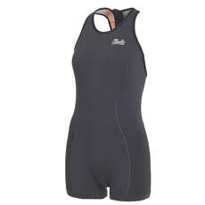 Mystic Womens Lunar 2/2 GBS Back-Zip Short John Wetsuit - Dark Grey