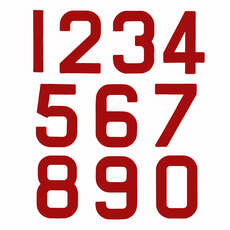 Replacement Optimist Sail Numbers - Class Legal - Red