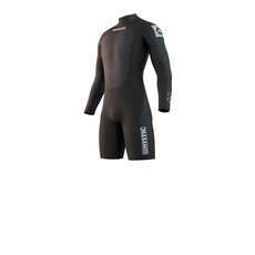 Mystic Brand 3/2 GBS Back-Zip Longarm Shorty Flatlock Wetsuit - Black