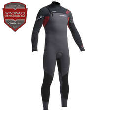 Gul PROFILE CZ 5/3mm BlindStitch Bolt Dry Wetsuit - Gun/Red