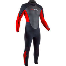 Gul Response 3/2mm FL Wetsuit - Black/Red - RE1321-B7