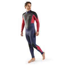 Gul Response 3/2mm Flatlock Fullsuit Wetsuit  - Navy/Red